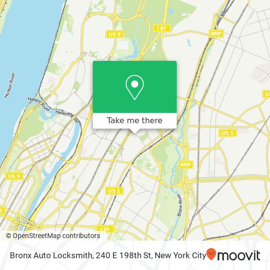 Bronx Auto Locksmith, 240 E 198th St map