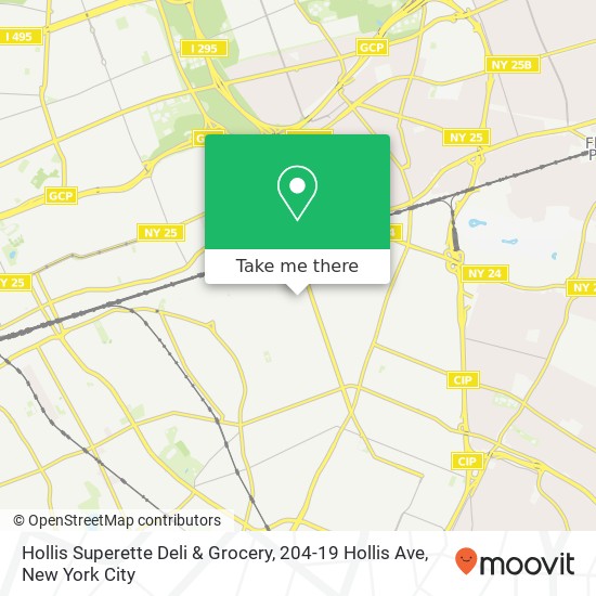 Mapa de Hollis Superette Deli & Grocery, 204-19 Hollis Ave