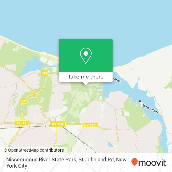 Nissequogue River State Park, St Johnland Rd map