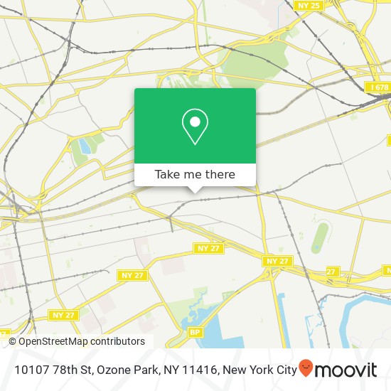 Mapa de 10107 78th St, Ozone Park, NY 11416