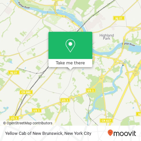 Mapa de Yellow Cab of New Brunswick