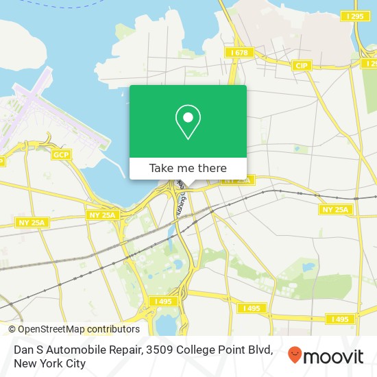 Mapa de Dan S Automobile Repair, 3509 College Point Blvd