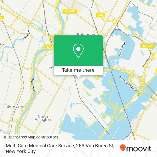 Multi Care Medical Care Service, 253 Van Buren St map