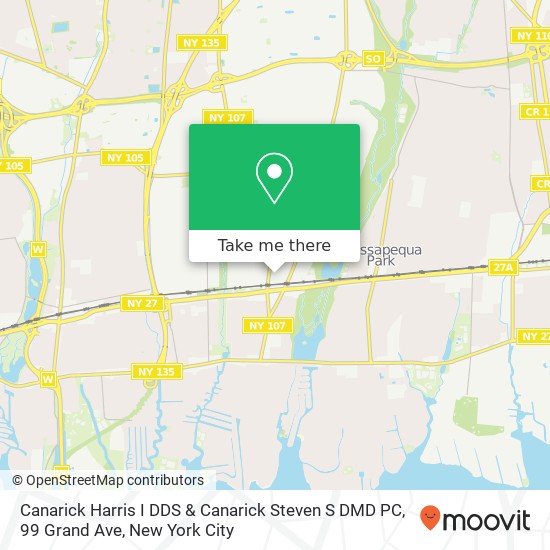 Mapa de Canarick Harris I DDS & Canarick Steven S DMD PC, 99 Grand Ave