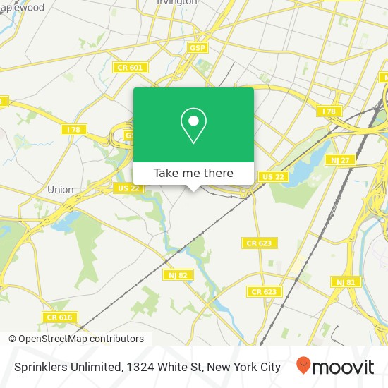 Mapa de Sprinklers Unlimited, 1324 White St
