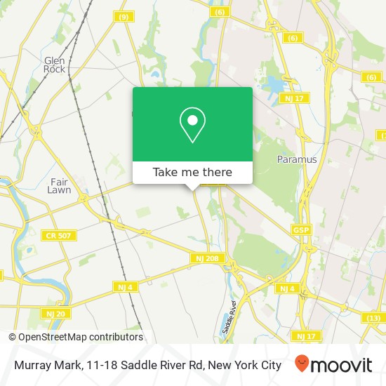 Mapa de Murray Mark, 11-18 Saddle River Rd