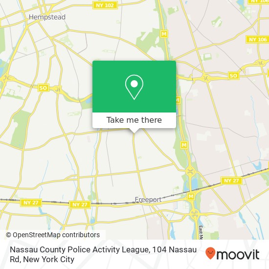 Nassau County Police Activity League, 104 Nassau Rd map