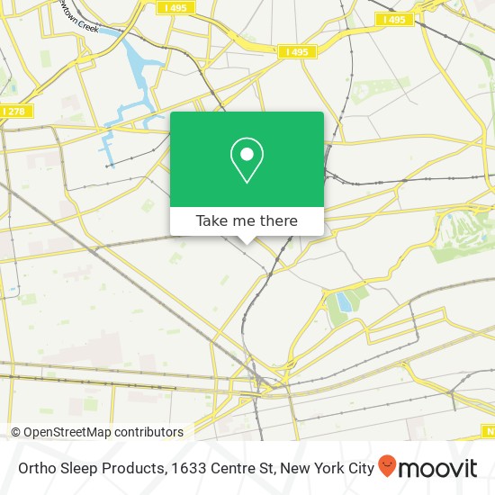 Ortho Sleep Products, 1633 Centre St map