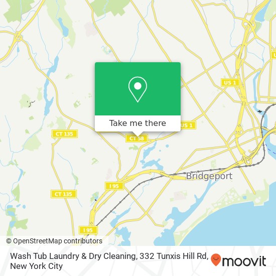 Mapa de Wash Tub Laundry & Dry Cleaning, 332 Tunxis Hill Rd