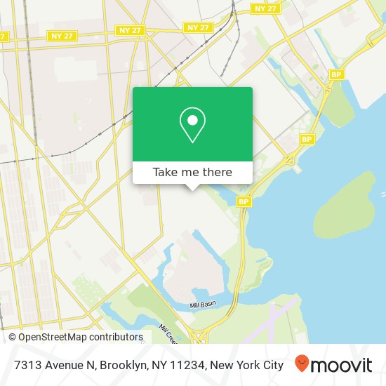 Mapa de 7313 Avenue N, Brooklyn, NY 11234