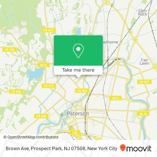 Brown Ave, Prospect Park, NJ 07508 map