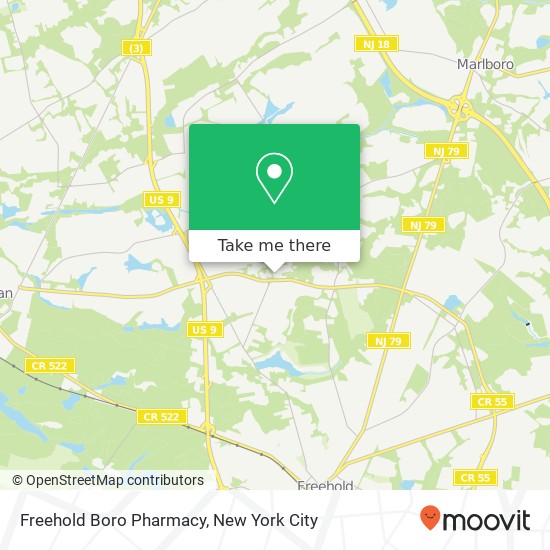 Freehold Boro Pharmacy map