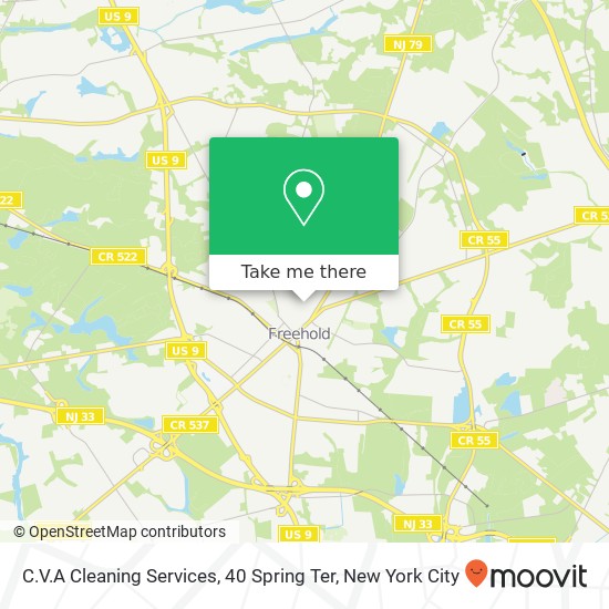 C.V.A Cleaning Services, 40 Spring Ter map