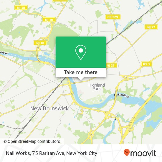Nail Works, 75 Raritan Ave map