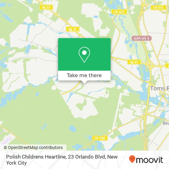 Mapa de Polish Childrens Heartline, 23 Orlando Blvd