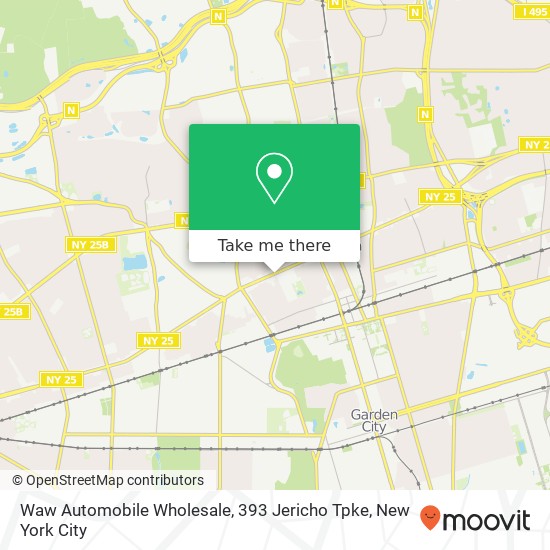 Mapa de Waw Automobile Wholesale, 393 Jericho Tpke