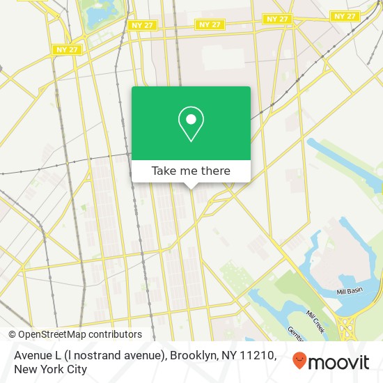 Mapa de Avenue L (l nostrand avenue), Brooklyn, NY 11210