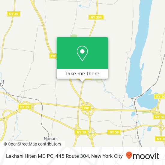 Lakhani Hiten MD PC, 445 Route 304 map