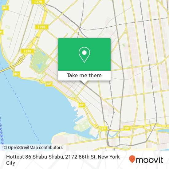 Mapa de Hottest 86 Shabu-Shabu, 2172 86th St