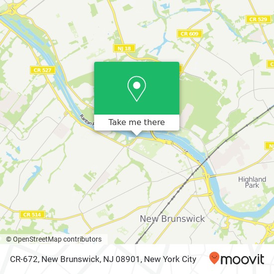 Mapa de CR-672, New Brunswick, NJ 08901