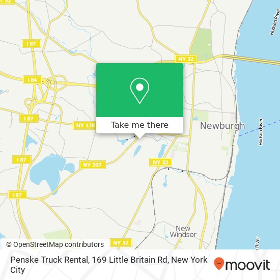 Penske Truck Rental, 169 Little Britain Rd map