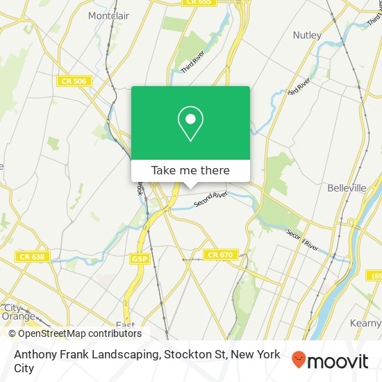 Anthony Frank Landscaping, Stockton St map