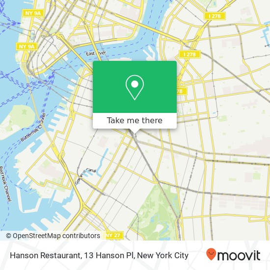 Hanson Restaurant, 13 Hanson Pl map