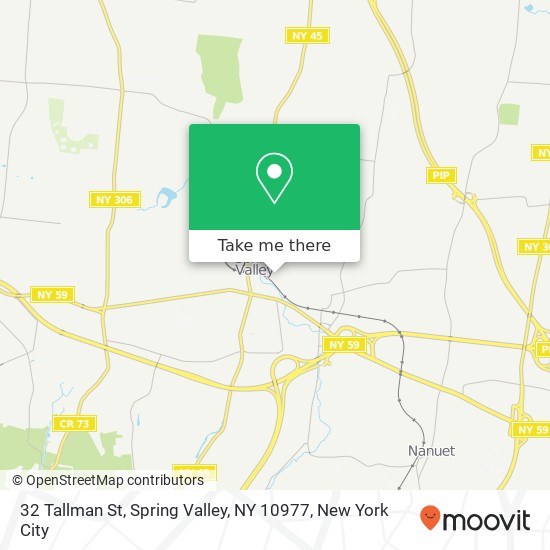 Mapa de 32 Tallman St, Spring Valley, NY 10977
