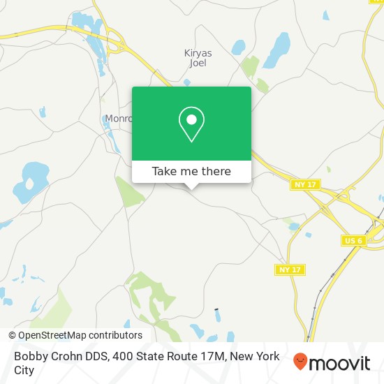 Bobby Crohn DDS, 400 State Route 17M map