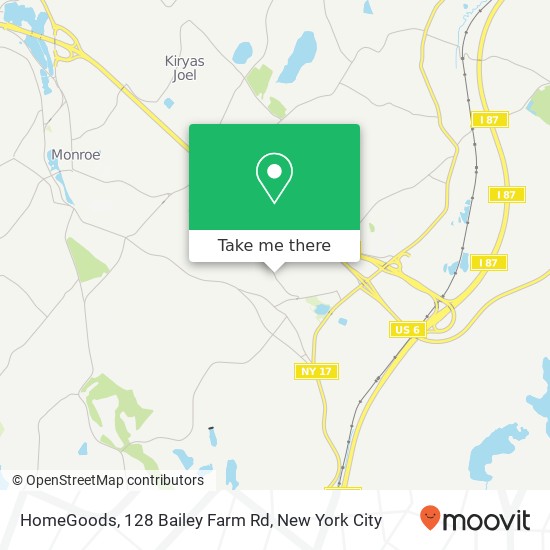 Mapa de HomeGoods, 128 Bailey Farm Rd