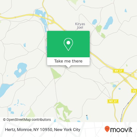 Mapa de Hertz, Monroe, NY 10950