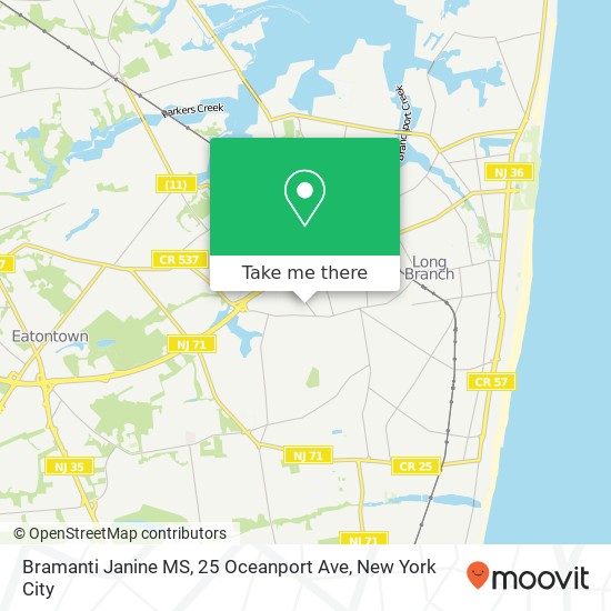 Mapa de Bramanti Janine MS, 25 Oceanport Ave