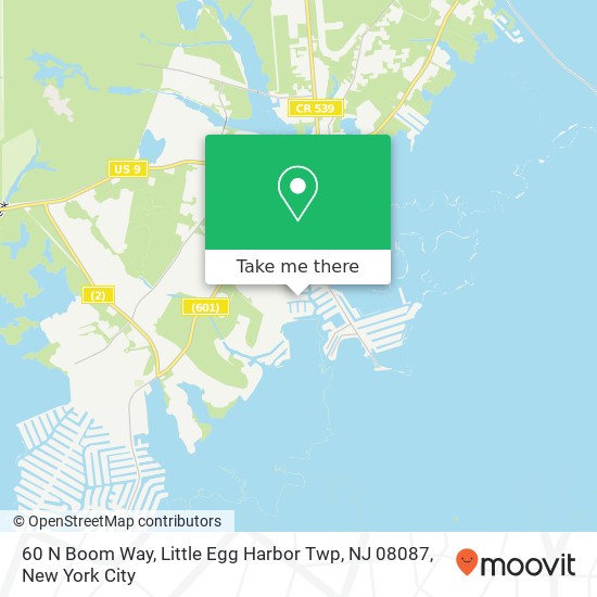 Mapa de 60 N Boom Way, Little Egg Harbor Twp, NJ 08087