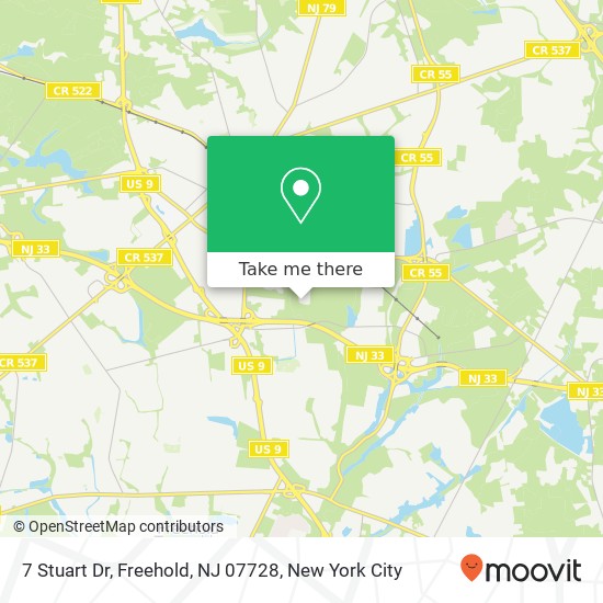 Mapa de 7 Stuart Dr, Freehold, NJ 07728