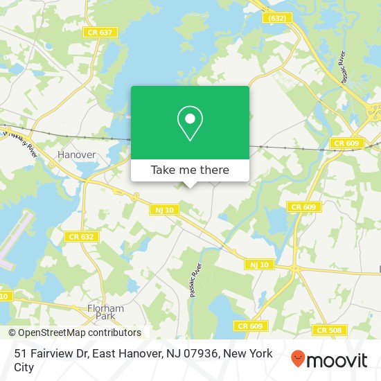 51 Fairview Dr, East Hanover, NJ 07936 map