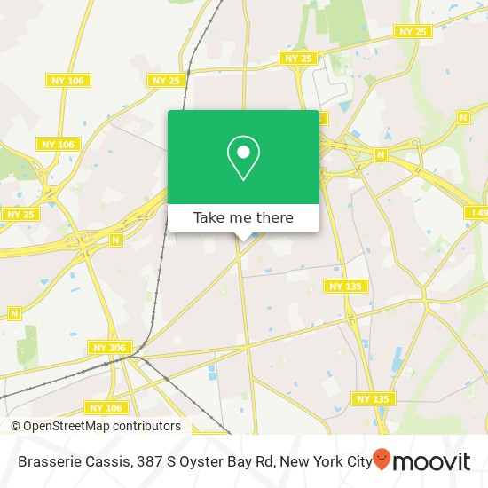 Mapa de Brasserie Cassis, 387 S Oyster Bay Rd