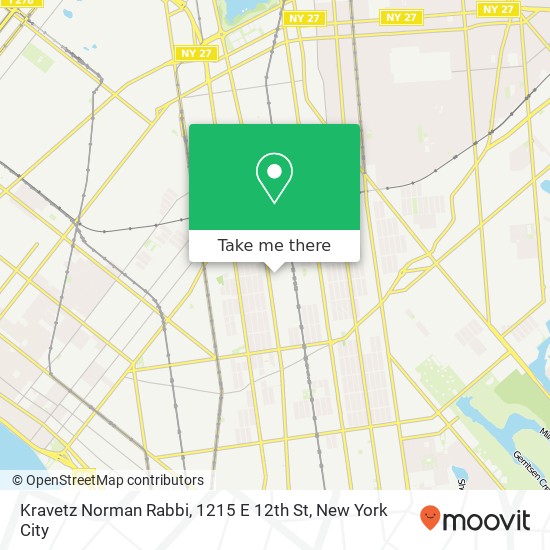 Kravetz Norman Rabbi, 1215 E 12th St map