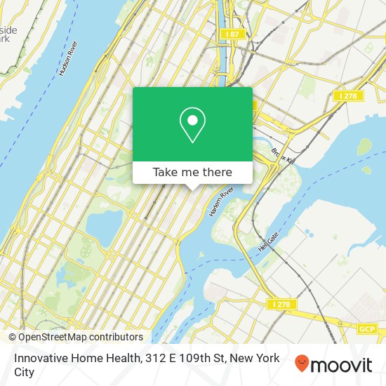 Mapa de Innovative Home Health, 312 E 109th St