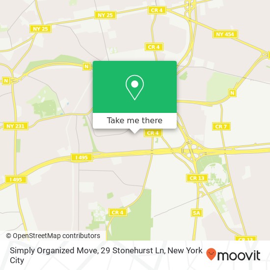 Simply Organized Move, 29 Stonehurst Ln map