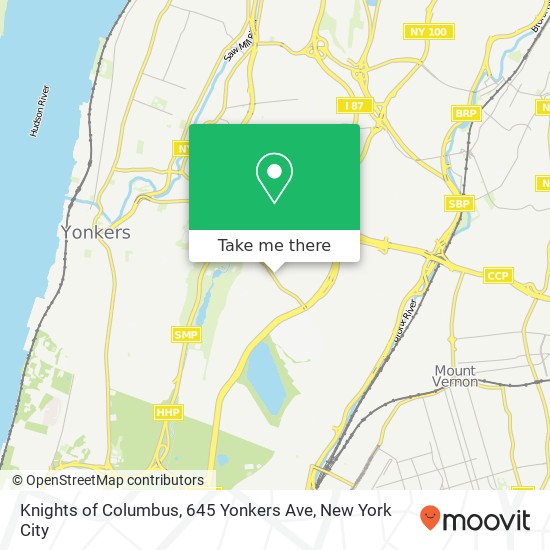 Mapa de Knights of Columbus, 645 Yonkers Ave