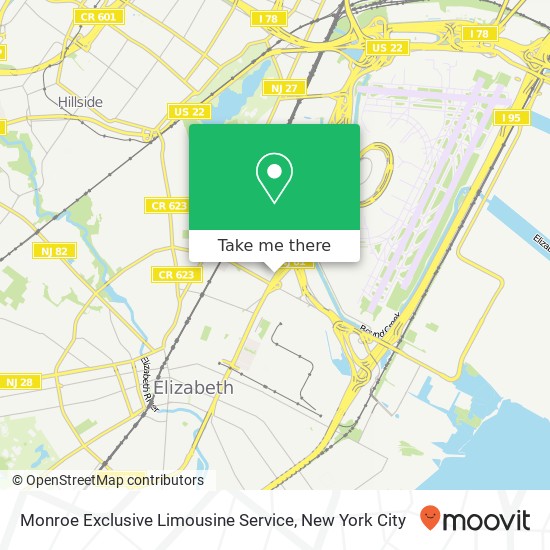 Monroe Exclusive Limousine Service map