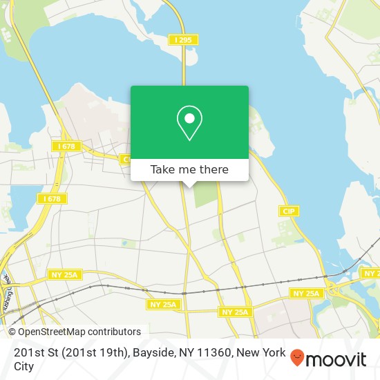 Mapa de 201st St (201st 19th), Bayside, NY 11360