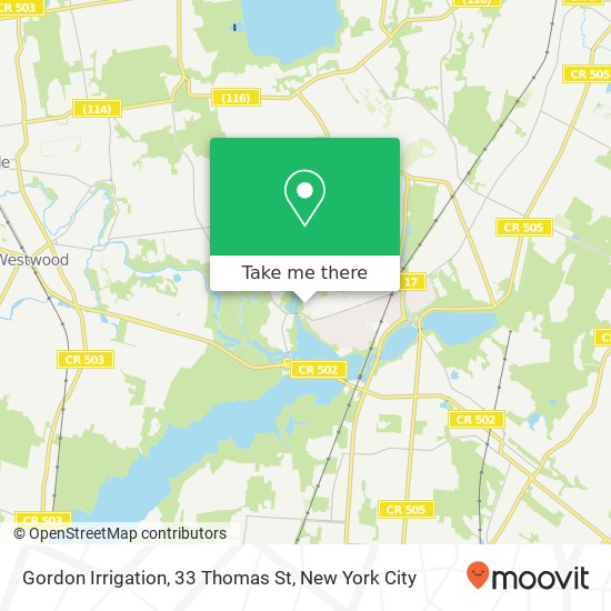 Gordon Irrigation, 33 Thomas St map