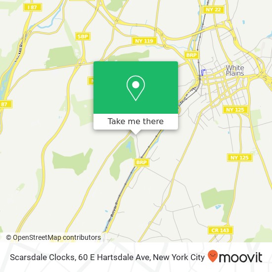 Mapa de Scarsdale Clocks, 60 E Hartsdale Ave