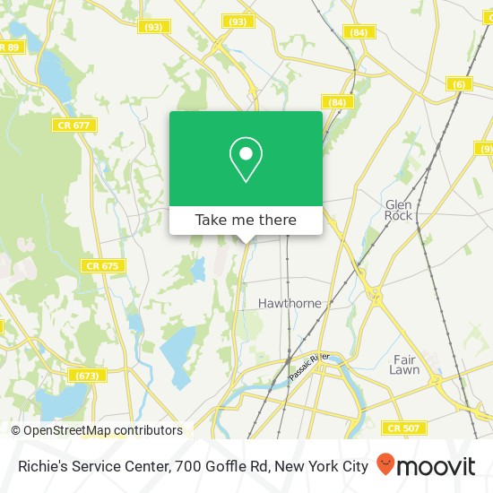 Mapa de Richie's Service Center, 700 Goffle Rd