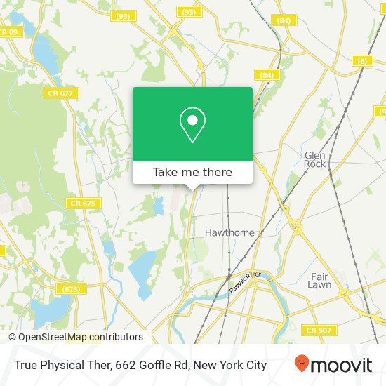 Mapa de True Physical Ther, 662 Goffle Rd