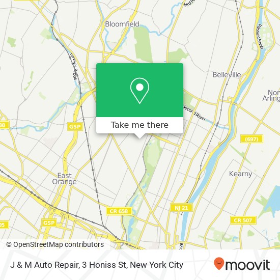 Mapa de J & M Auto Repair, 3 Honiss St