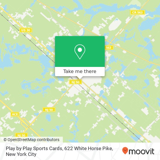 Play by Play Sports Cards, 622 White Horse Pike map