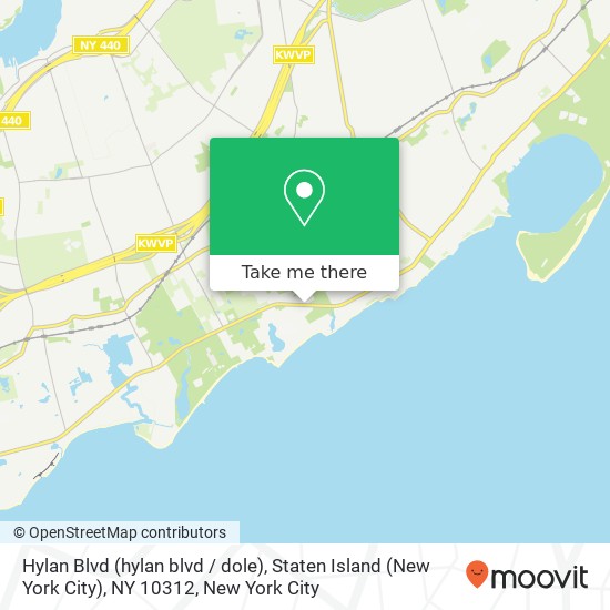 Mapa de Hylan Blvd (hylan blvd / dole), Staten Island (New York City), NY 10312