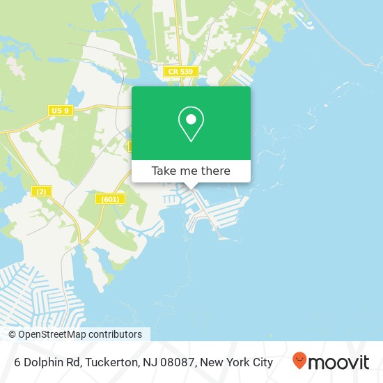 Mapa de 6 Dolphin Rd, Tuckerton, NJ 08087
